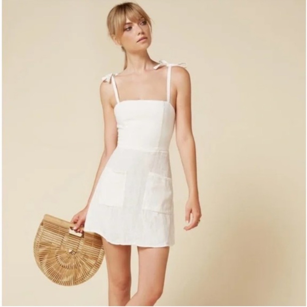 Reformation Linen Jilly Mini Dress